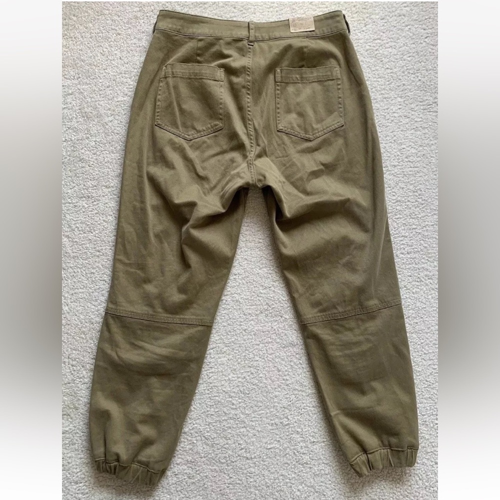 Faherty Crop Twill Utility Joggers Womens 26 Olive Casual Slim Ankle Pants NWT - Picture 2 of 13